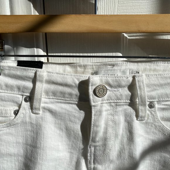 Aritzia Low rise White frayed shorts - Picture 3 of 16